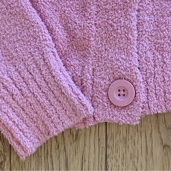 Ugg Cardigan Button Front Boxy Blush Pink Sweater Women’s Size XLarge NWT - Picture 9 of 12